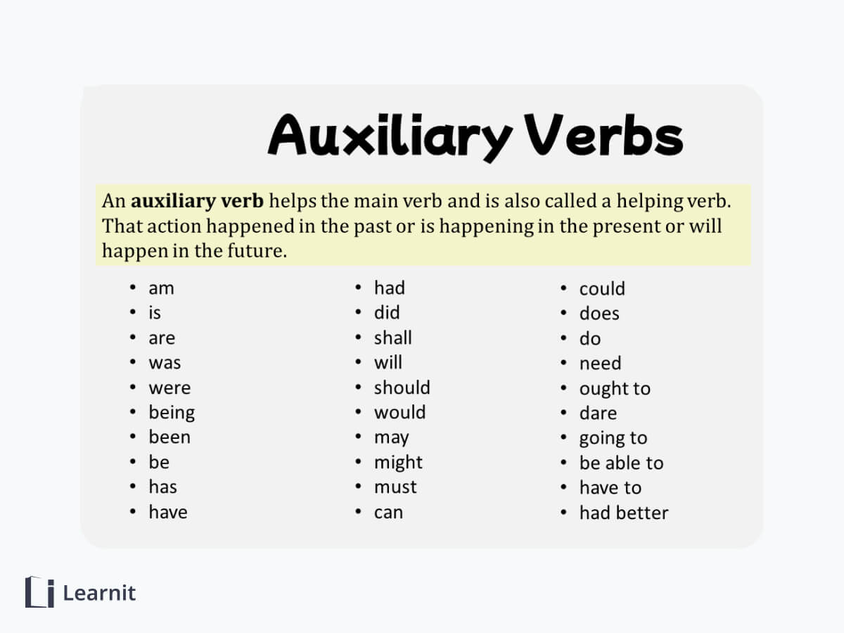 افعال کمکی (auxiliary verbs)